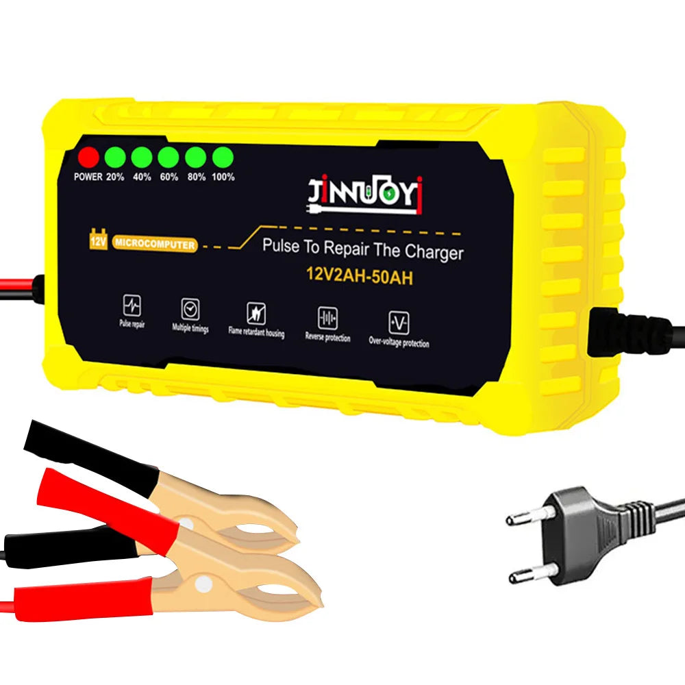 Car & Motorcycle Battery Charger – 12V Intelligent Repair