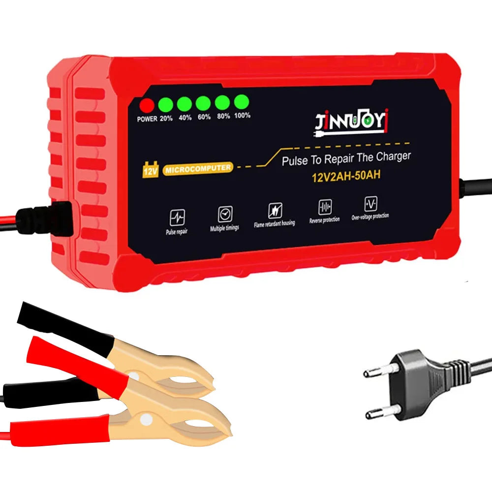 Car & Motorcycle Battery Charger – 12V Intelligent Repair