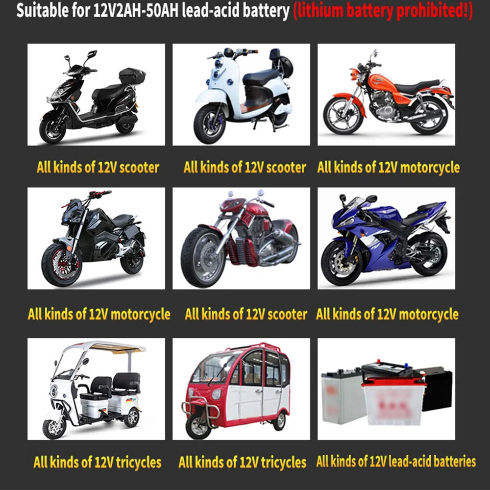 Car & Motorcycle Battery Charger – 12V Intelligent Repair