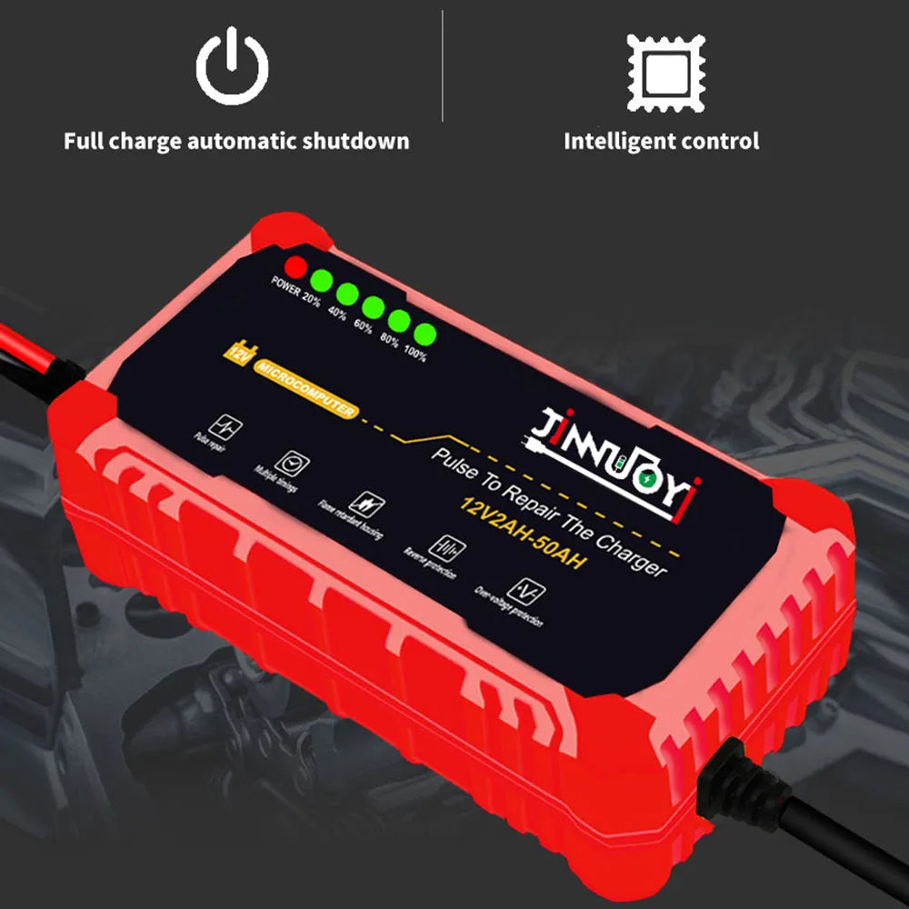 Car & Motorcycle Battery Charger – 12V Intelligent Repair