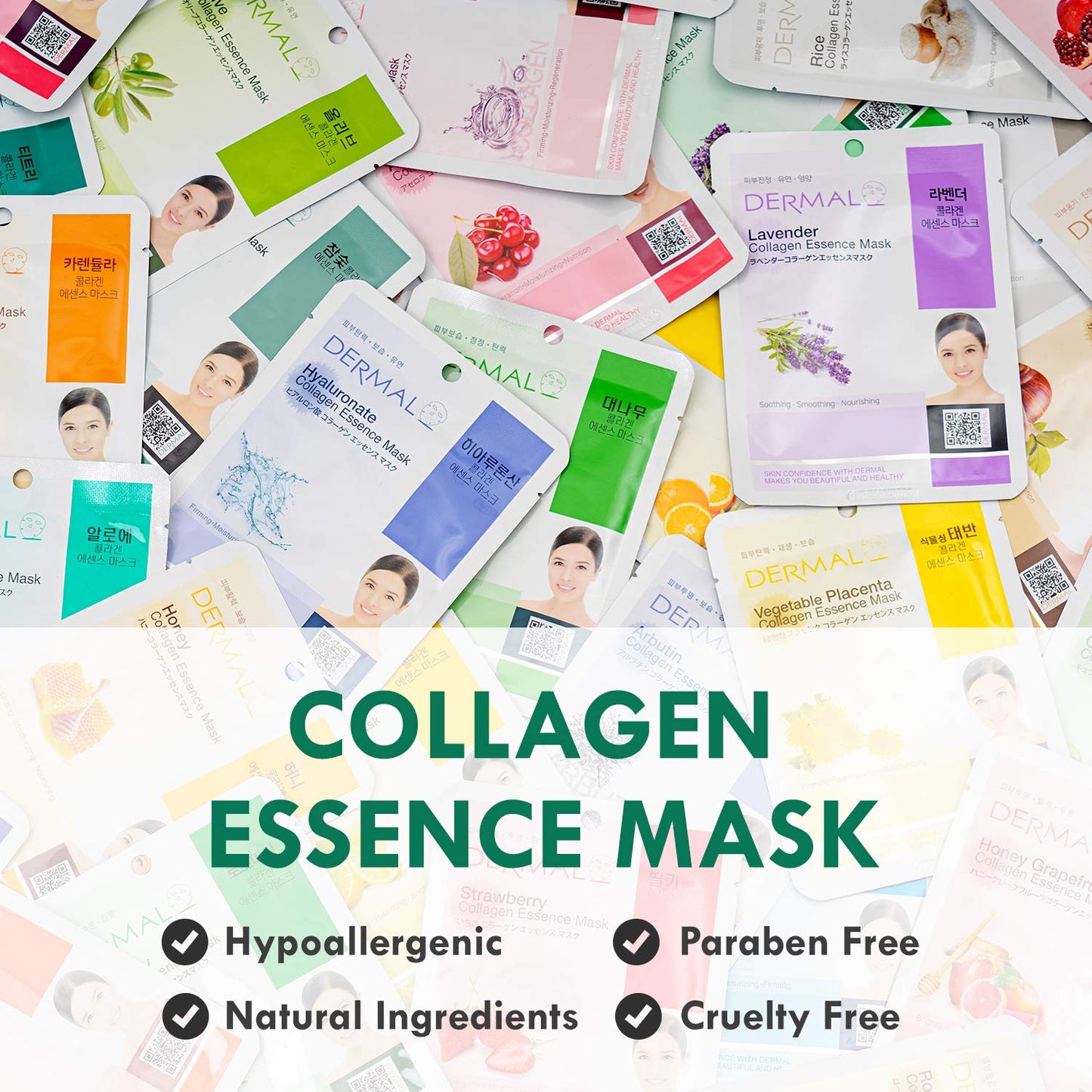 [Korean Face Mask] DERMAL 16 Collagen Combo Pack – Hydrating & Revitalizing