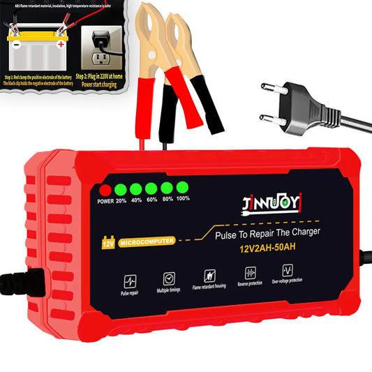Car & Motorcycle Battery Charger – 12V Intelligent Repair